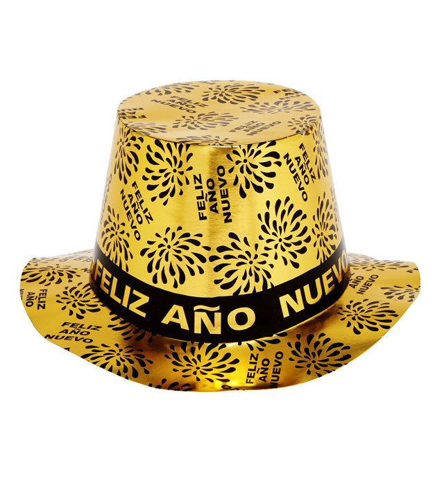 Goldener Zylinder für Fasnacht und Silvester mit elegantem Design