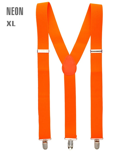 "NEON ORANGE HOSENTRÄGER" (ultralang bis 115-120 cm) Neon - Orange