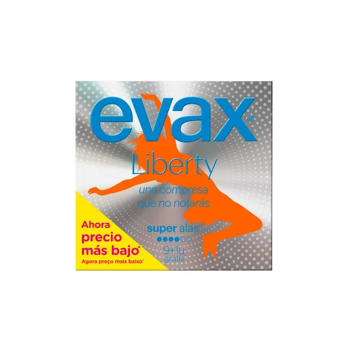 EVAX EVAX Liberty Super Damenbinden mit Flügeln 9+1 Einheiten Kosmetik