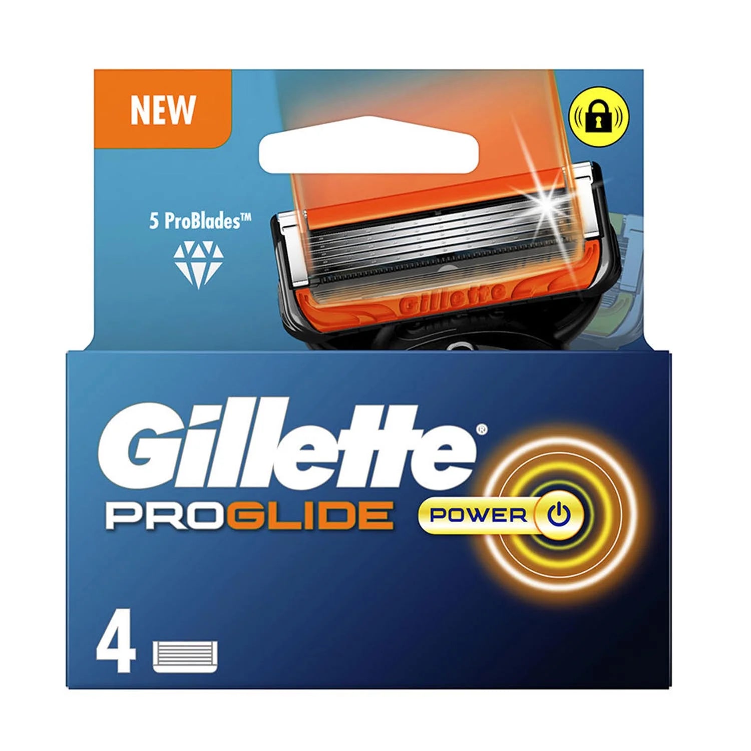 GILLETTE Gillette Fusion Proglide Power Rasierer Nachfüllklingen 4 Stück Kosmetik