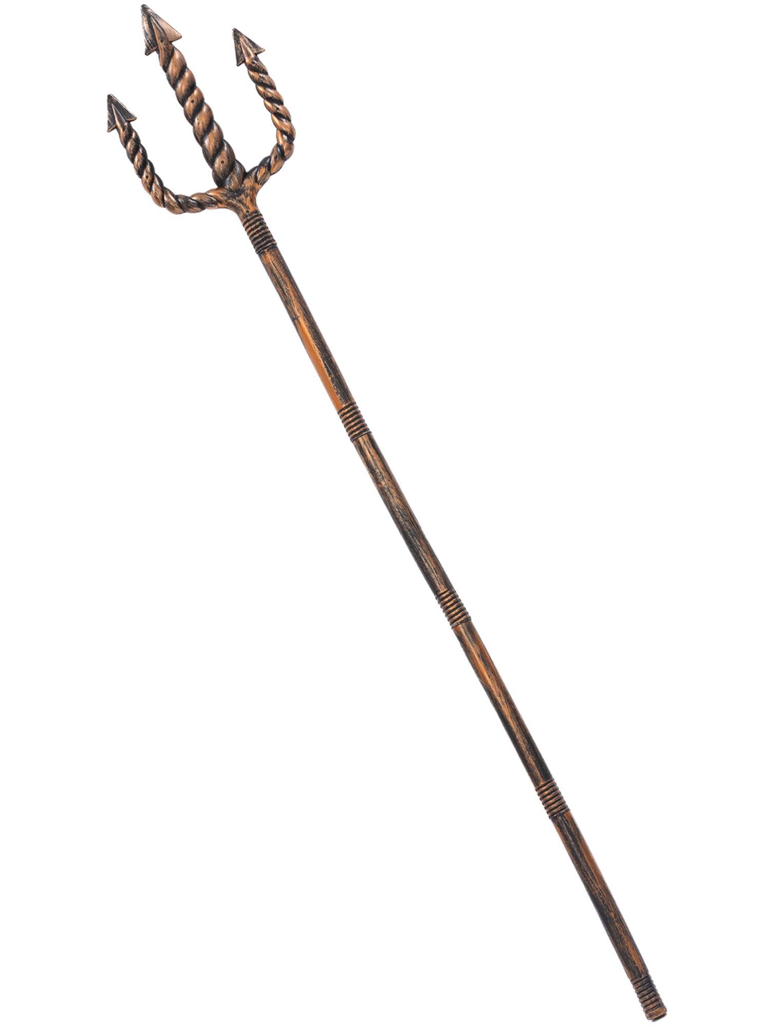 Smiffys ausziehbarer Bronze-Dreizack für Erwachsene, 137 cm