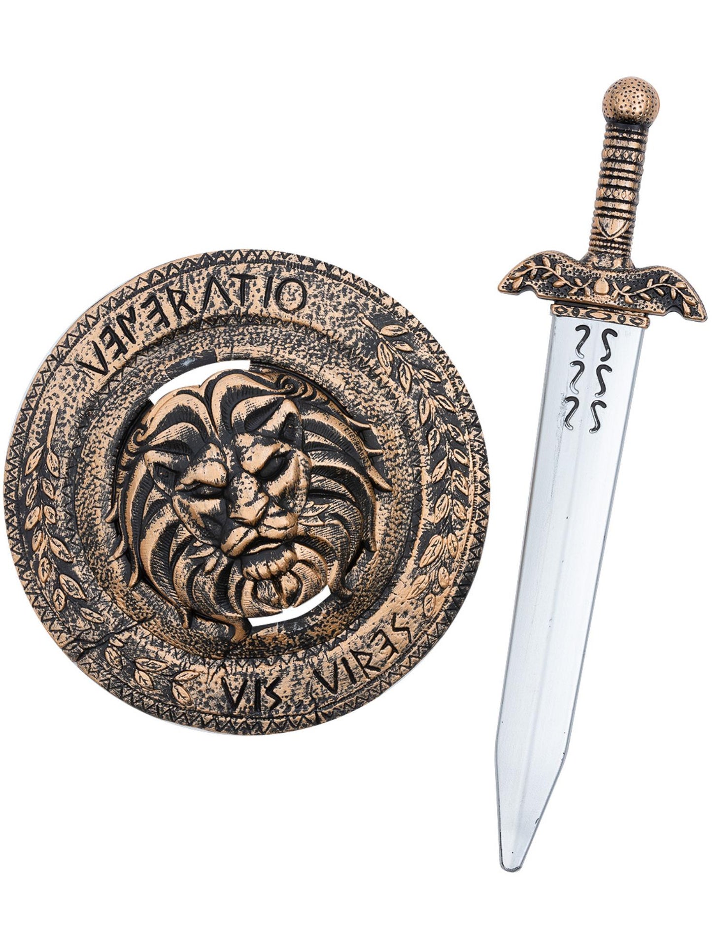 Smiffys GRECIAN Gladiator Lion Shield 49cm & Sword 48cm AC für Unisex