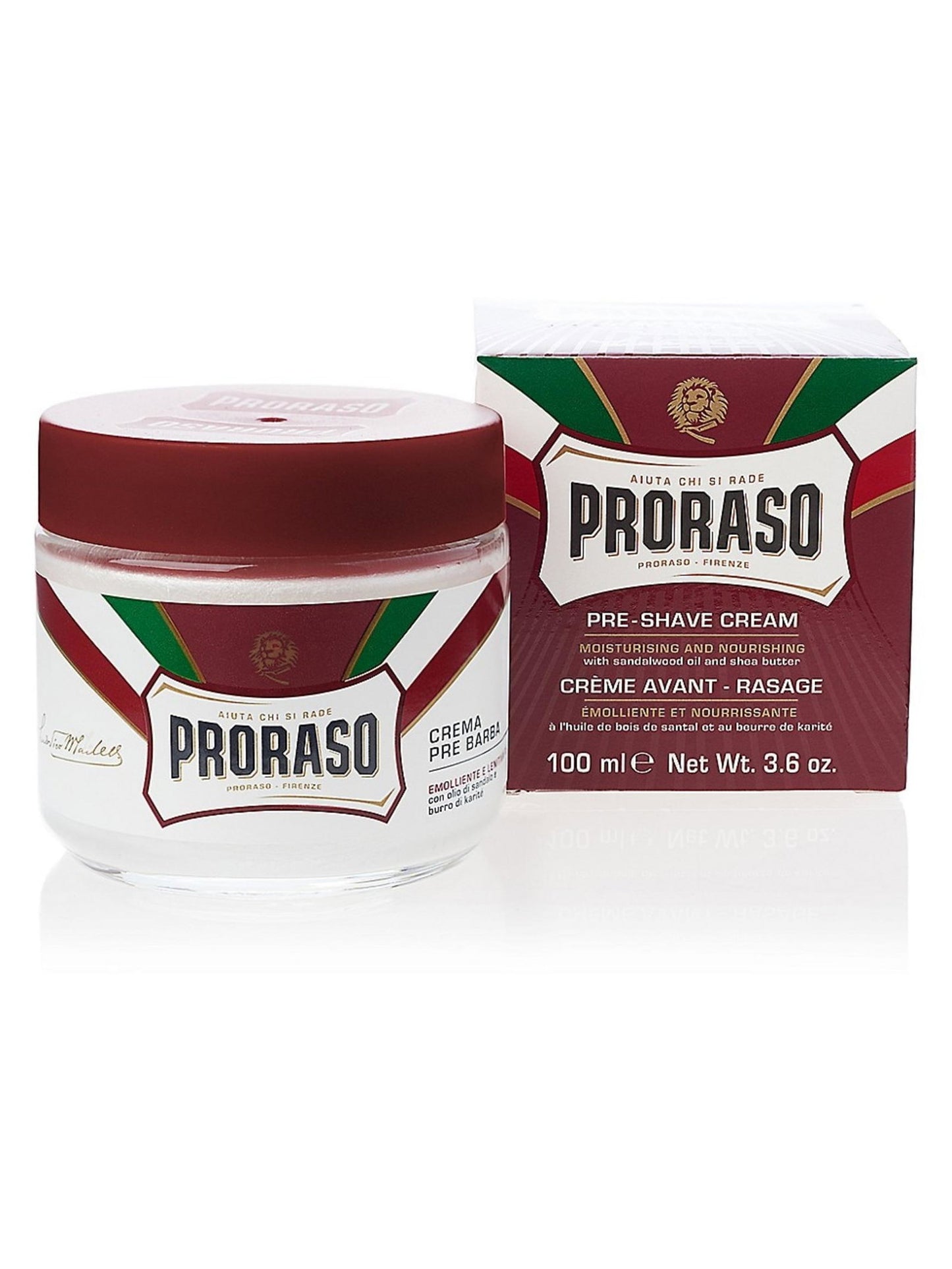 Proraso, Red Sandalwood, Weichmachen, Vor-Rasiercreme, 100 ml