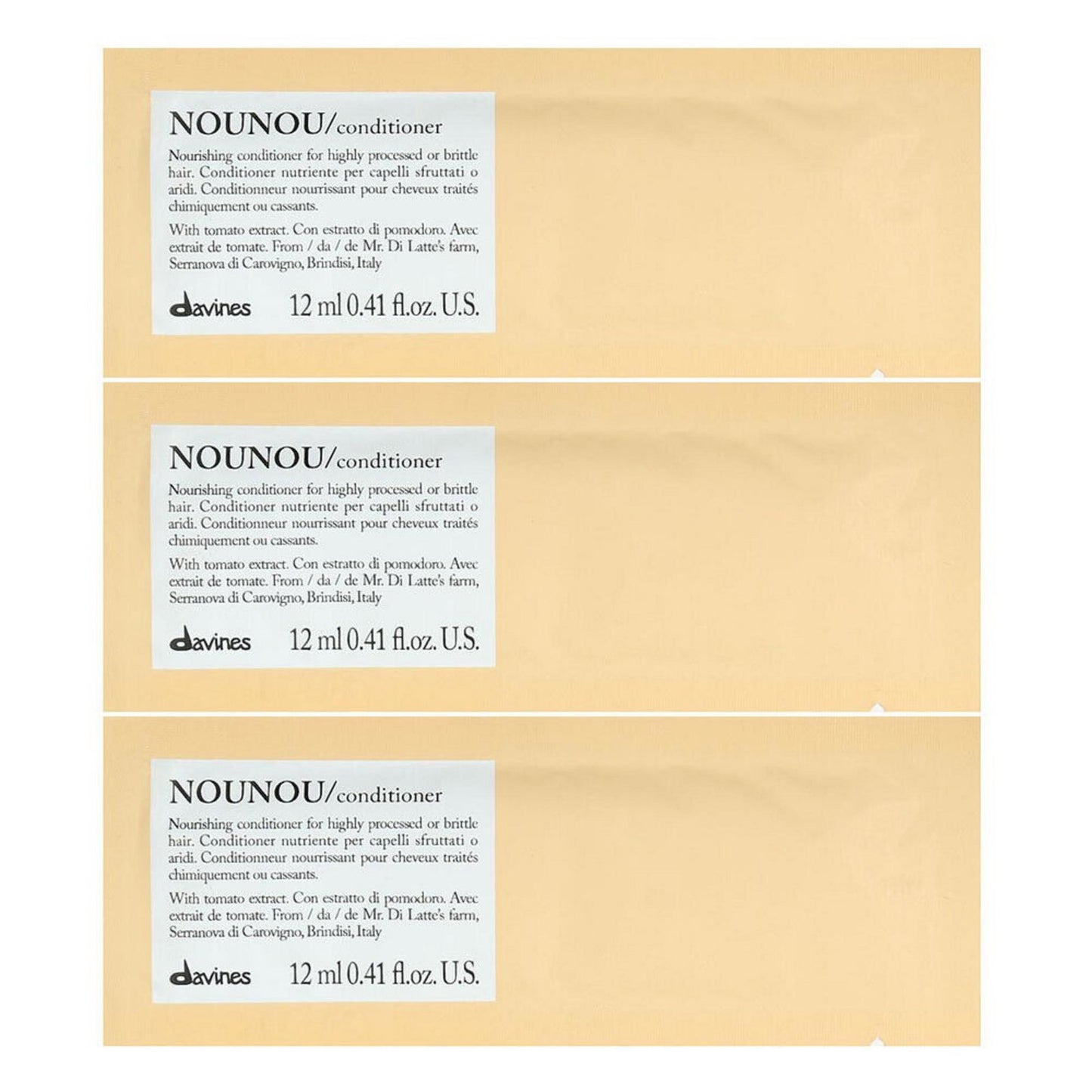 Davines, Nounou, Haarspülung, Nahrhaft, 12 stk, 12 ml