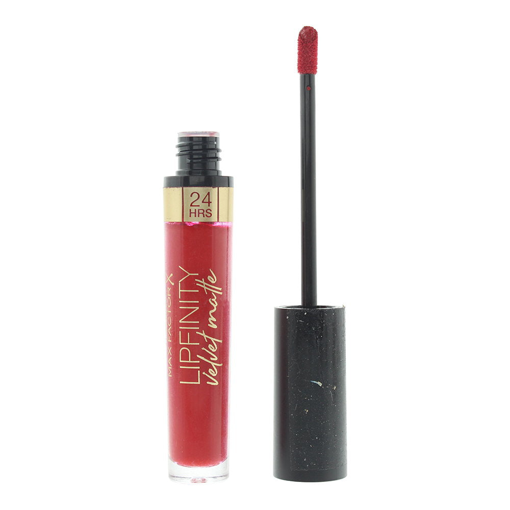 Max Factor, Lipfinity Velvet Matte, Flüssiger Lippenstift, 025 Roter Luxus, 3.5 ml