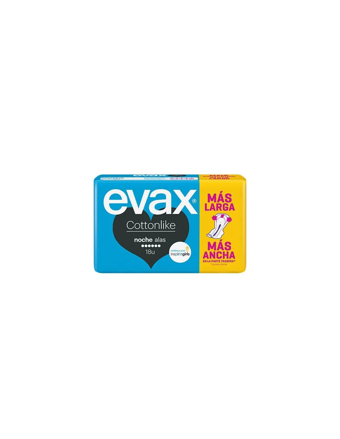 Evax Cottonlike Alas Noche Damenbinden 18 Stück