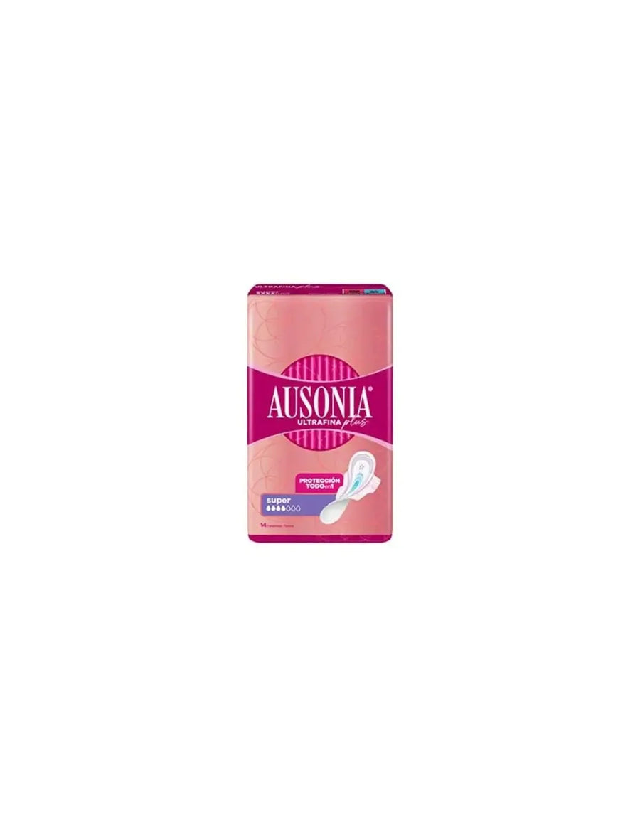 Ausonia Ultrafina Plus Compresas Super Alas 14 U