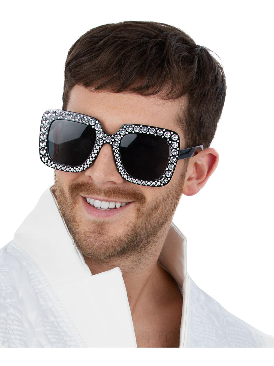 Smiffys 1970SDISCO Disco Jewelled Specs, Black für Unisex
