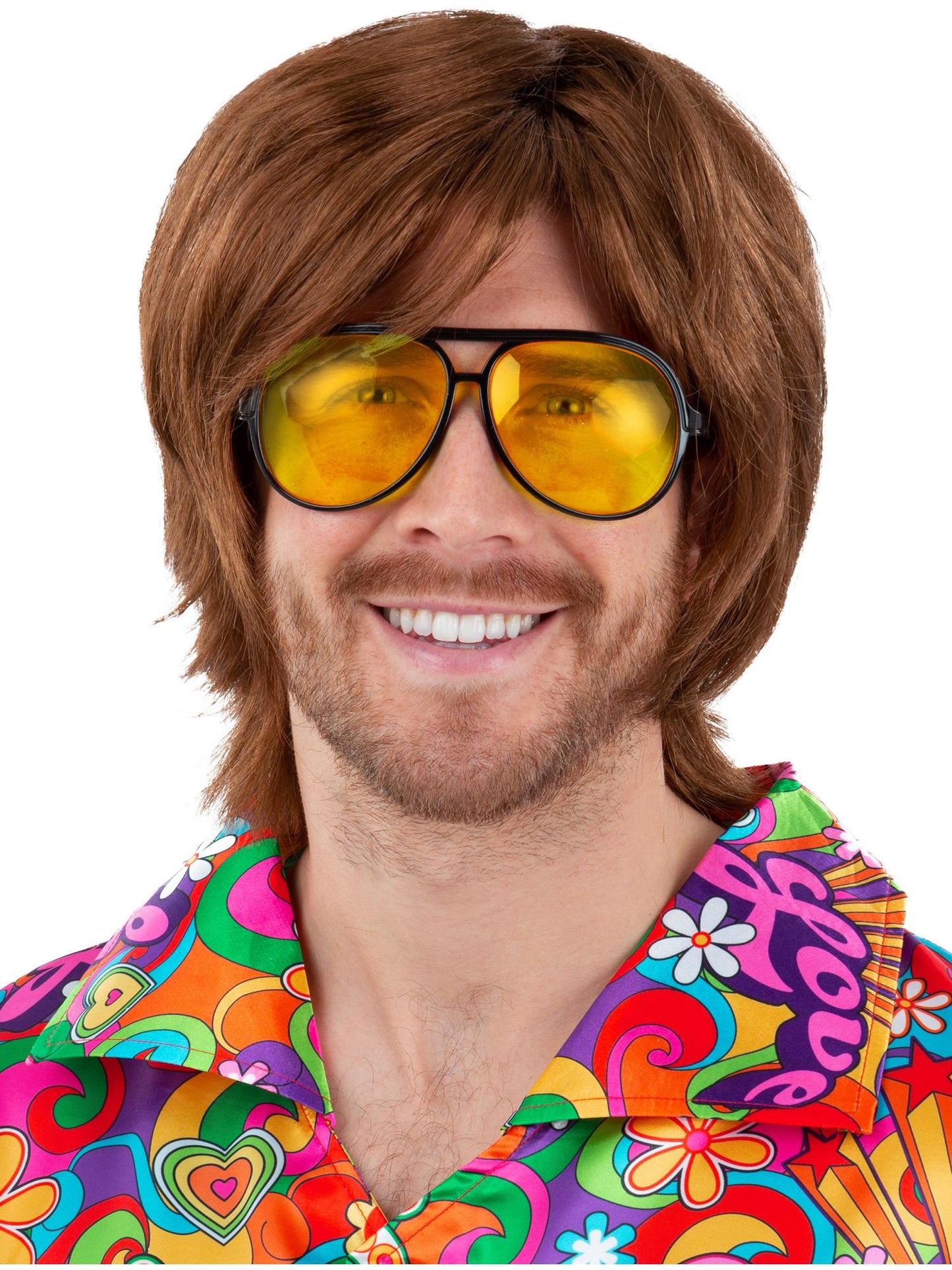 Smiffys 70s Aviator Specs, Yellow Lenses AC für Unisex