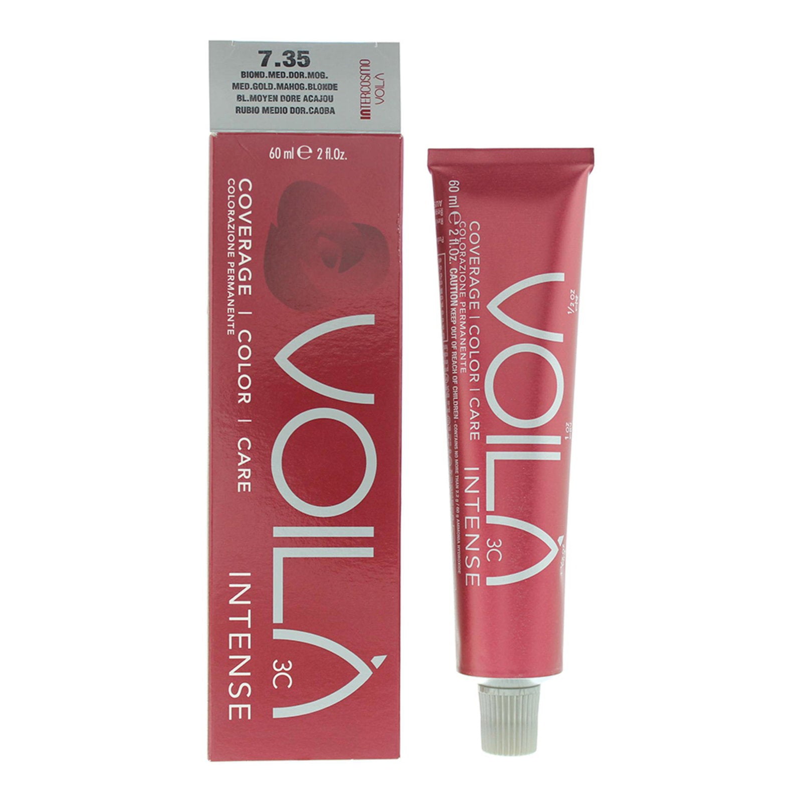 Intercosmo Intercosmo, Voila 3C Intense, Permanente Haarfarbe, 7.35 Medium Golden Mahogany Blonde, 60 ml Regular