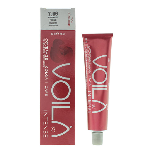 Intercosmo Intercosmo, Voila 3C Intense, Permanente Haarfarbe, 7.66 Fire Red, 60 ml Regular