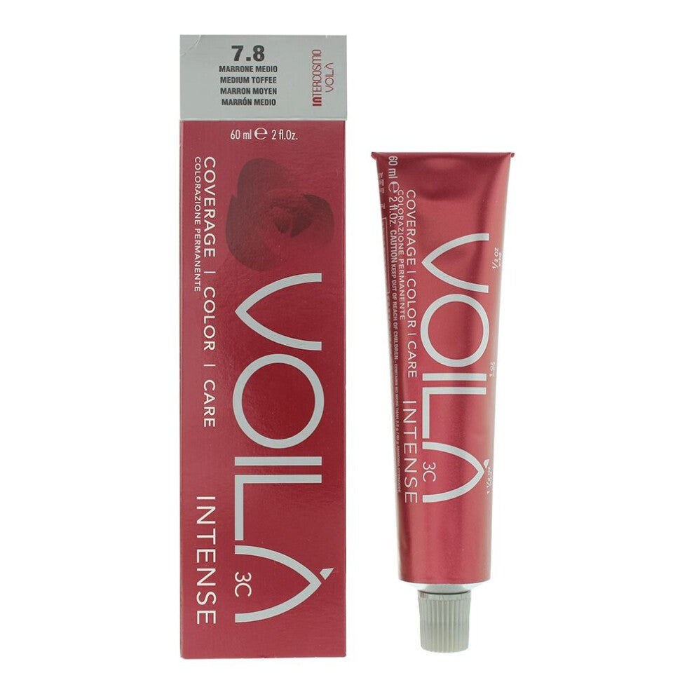 Intercosmo, Voila 3C Intense, Permanente Haarfarbe, 7.8 Medium Toffee, 60 ml