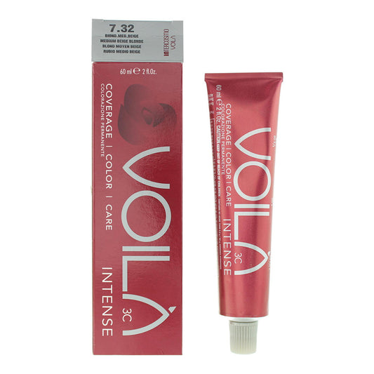 Intercosmo Intercosmo, Voila 3C Intense, Permanente Haarfarbe, 7.32 Medium Beige Blonde, 60 ml Regular