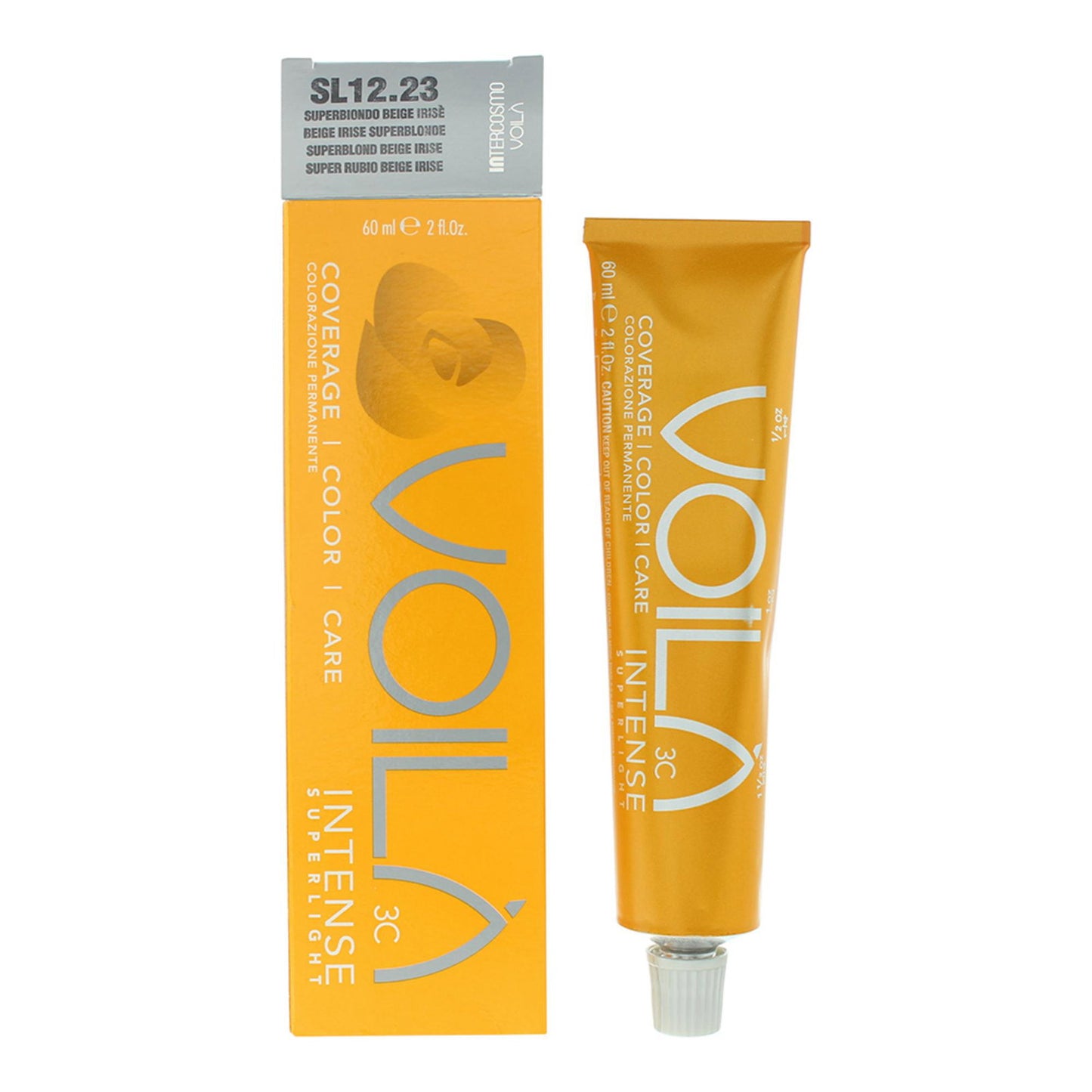 Intercosmo, Voila 3C Intense, Haarfarben-Creme-Maske, SL12.23 Beige Irise Superblonde, 60 ml