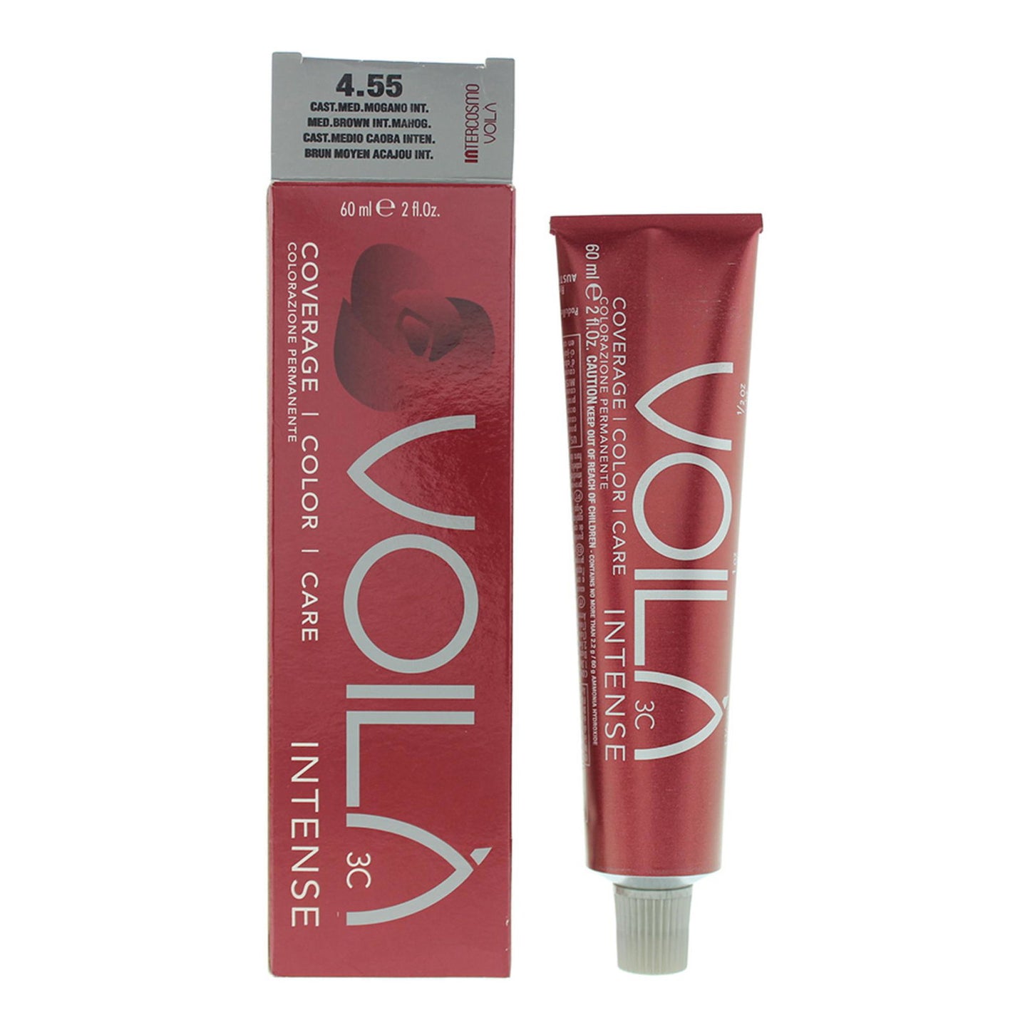 Intercosmo Intercosmo, Voila 3C Intense, Permanente Haarfarbe, 4.55 Medium Brown Intense Mahogany, 60 ml Regular