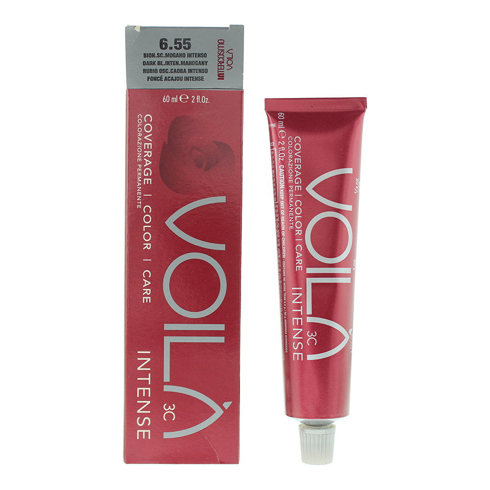 Intercosmo Intercosmo, Voila 3C Intense, Permanente Haarfarbe, 6.55 Dark Blonde Intense Mahogany, 60 ml Regular
