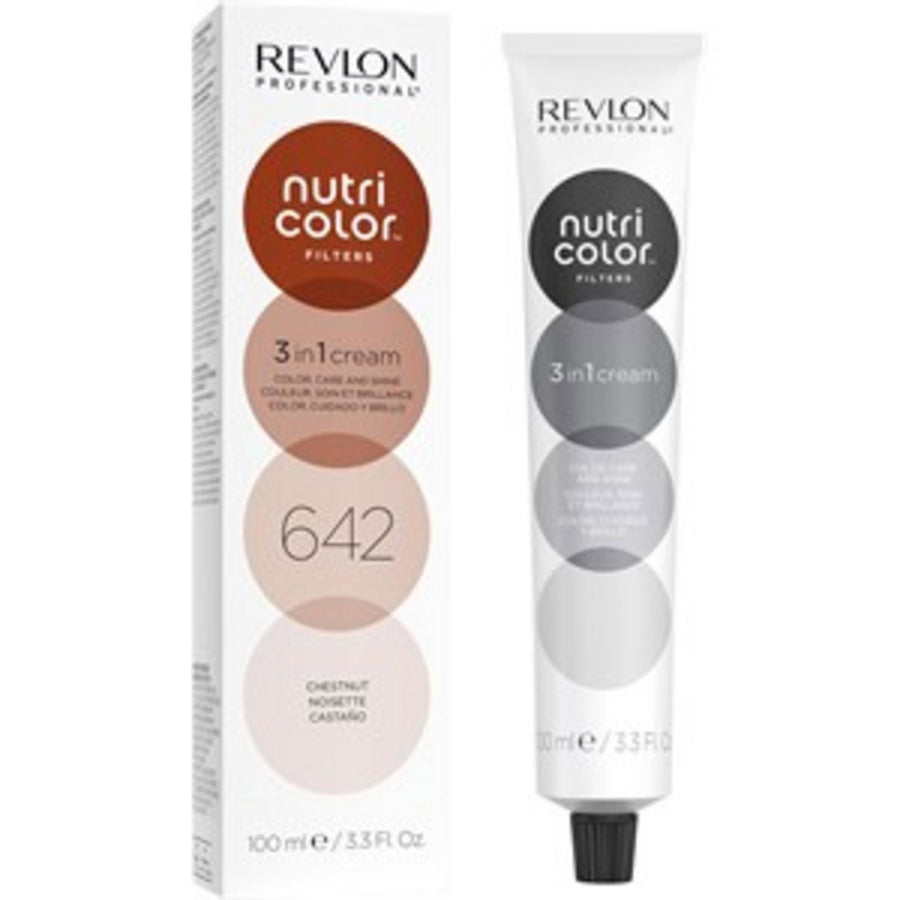 Revlon, Nutri Color Filters, Haarfarben-Creme-Maske, Farbverbesserung, 624 Chestnut, 100 ml