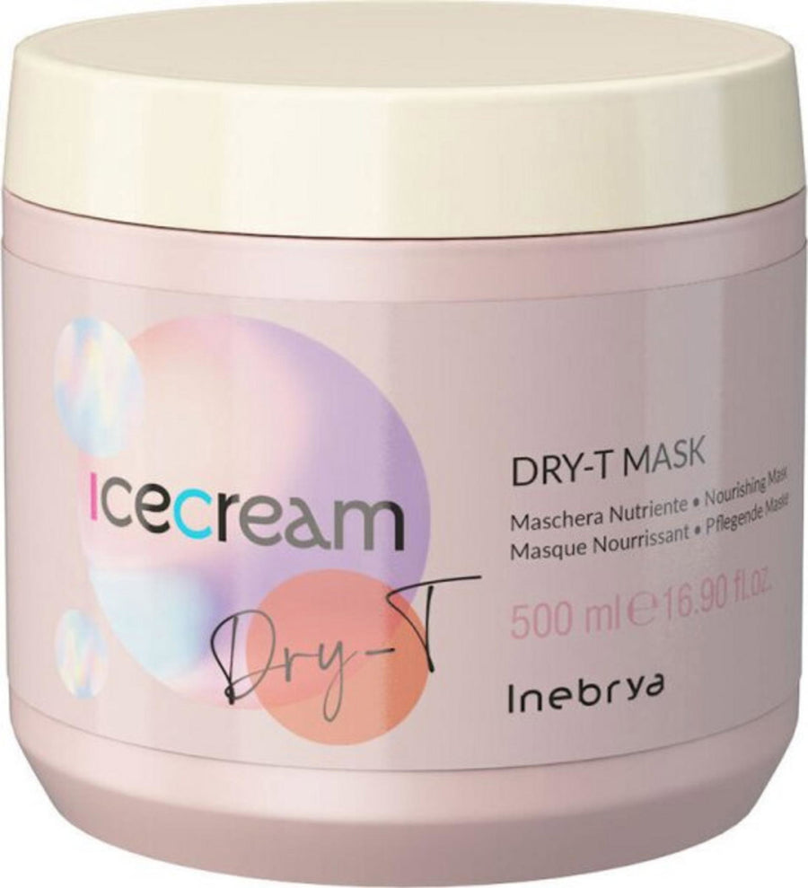 Inebrya Inebrya, Ice Cream Dry-T, Haarbehandlungs-Crememaske, Hydratisierend, 500 ml Regular