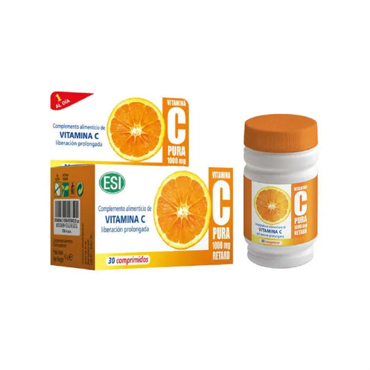 ESI Vitamina C Pura 1000 mg Retard 30 Tabletten Nahrungsergänzung Kosmetik