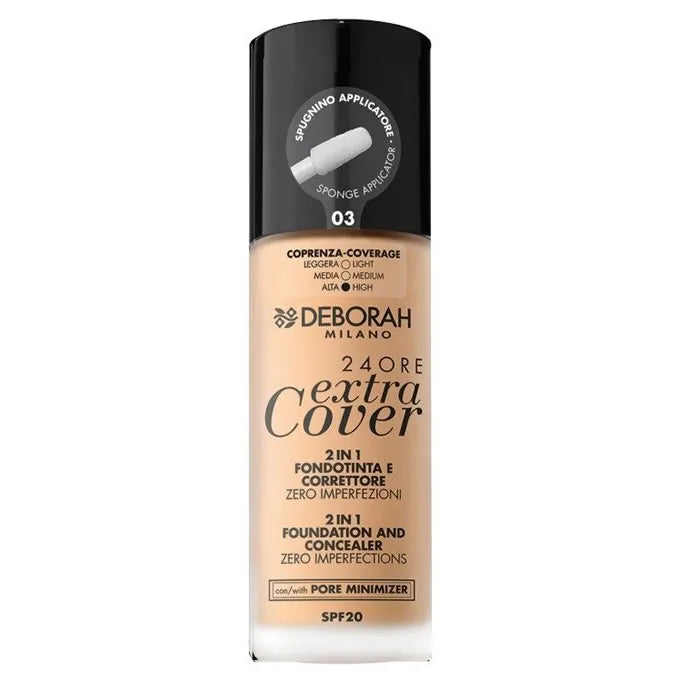 DEBORAH MILANO DEBORAH MILANO 24 Ore Extra Cover 2 in 1 Make-up SPF 20 Nr. 03 30 ml Kosmetik