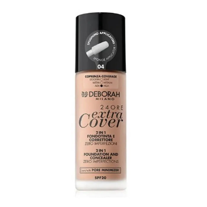 DEBORAH MILANO DEBORAH MILANO 24 Ore Extra Cover 2 in 1 SPF 20 Nr. 04 30 ml Make-up Kosmetik