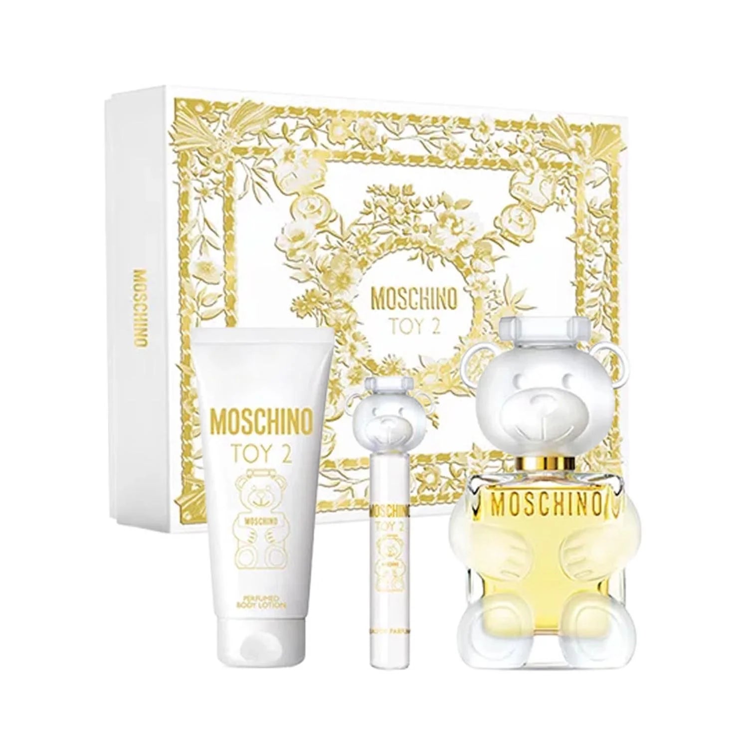 MOSCHINO MOSCHINO Toy 2 Eau de Parfum 100 ml Spray Körperlotion 100 ml Miniatur 10 ml Spray Parfüm