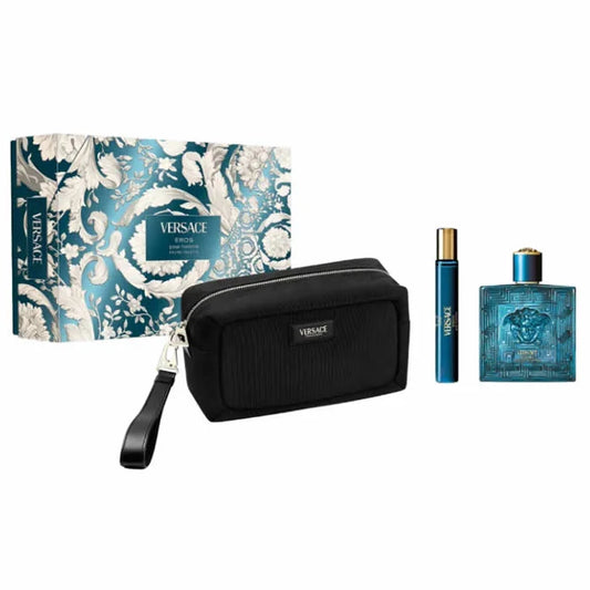VERSACE VERSACE Eros Pour Homme Eau de Toilette Spray 100 ml Set 3 Artikel Parfüm