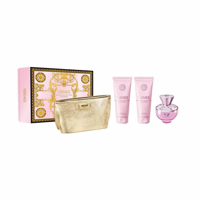 Versace Dylan Blush Eau de Parfum Spray Set 100 ml mit 4 Artikeln
