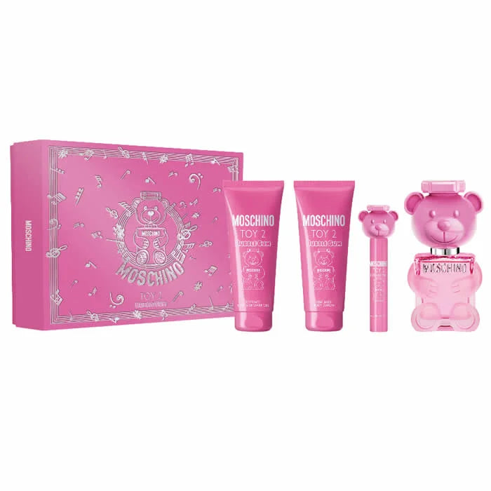 Moschino Toy 2 Bubble Gum Eau de Toilette Spray 100 ml Set mit 4 Artikeln