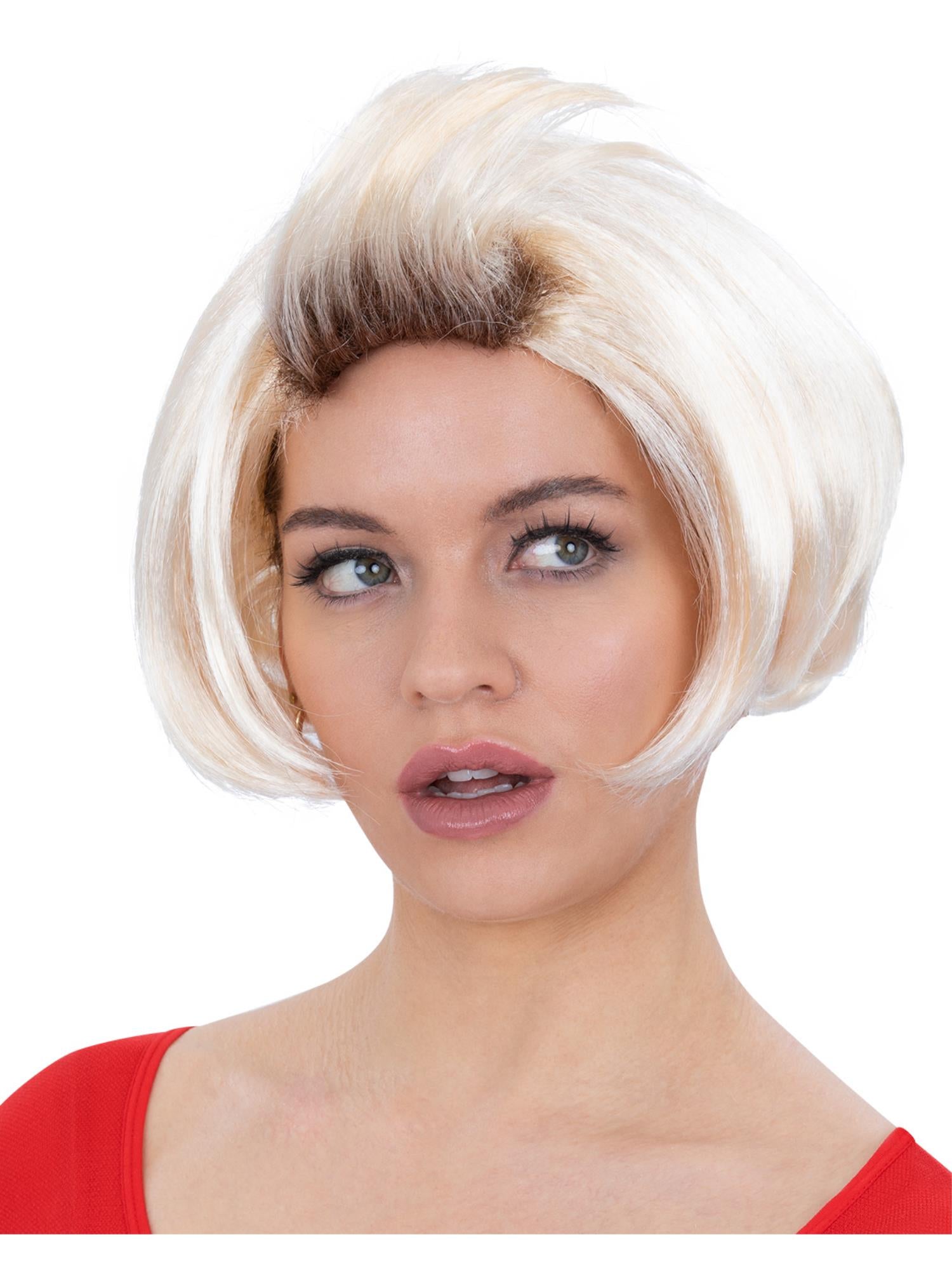 Smiffys 1990s Mary Flick Perücke blond mit hohem Pony