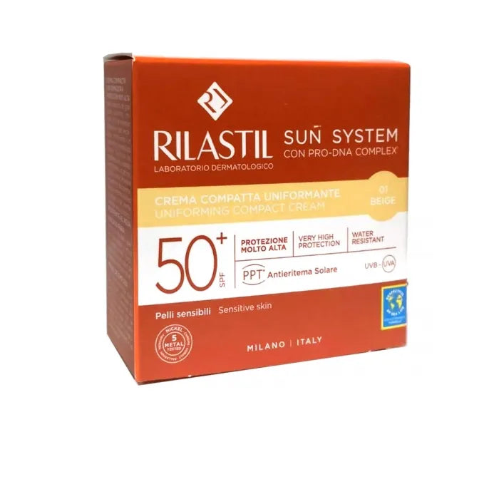 RILASTIL RILASTIL Sun System Uniform Compact Cream SPF 50+ Beige 01 10 g Sonnenpflege