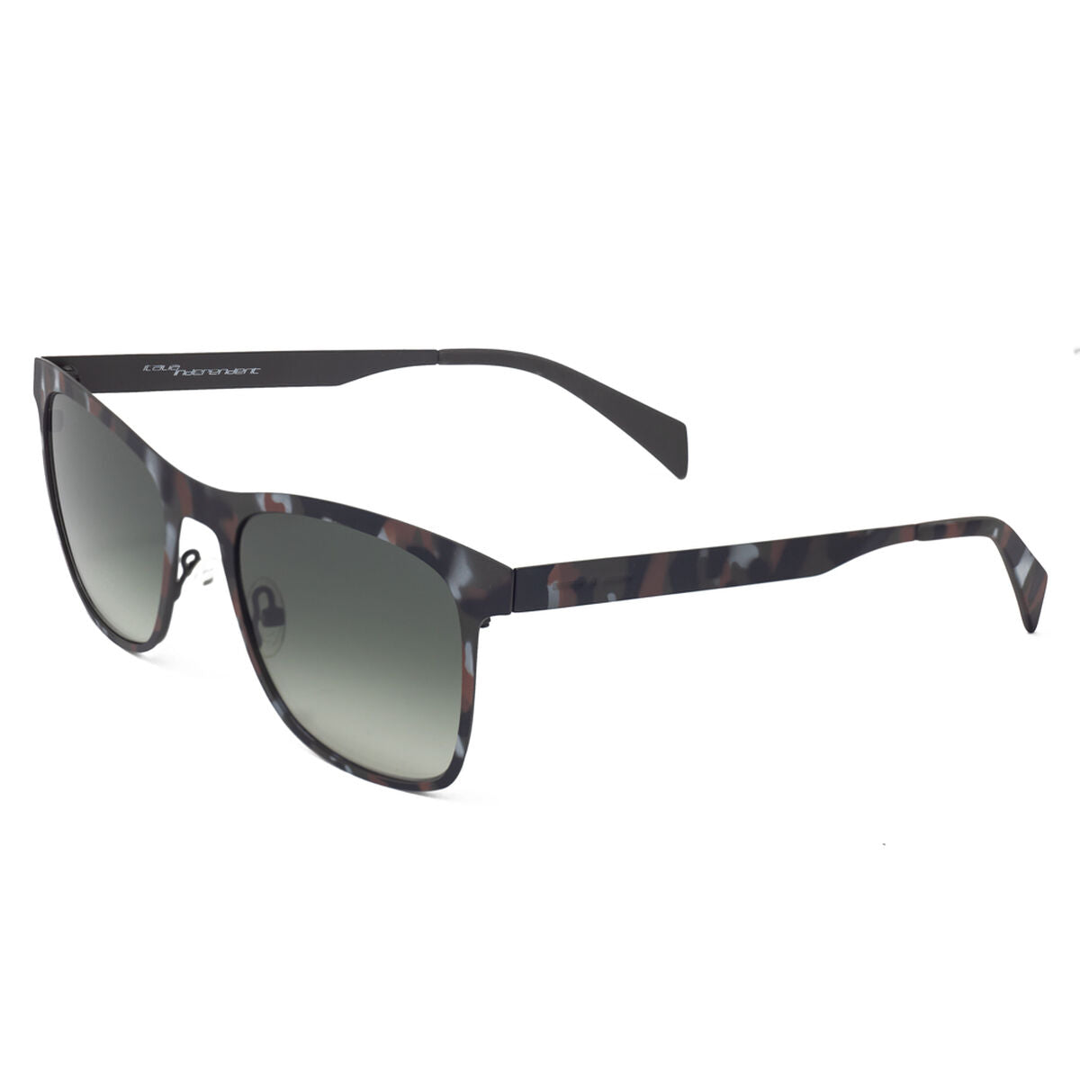 Italia Independent 0024 Unisex-Sonnenbrille braun mit Metallfassung – Seitenansicht