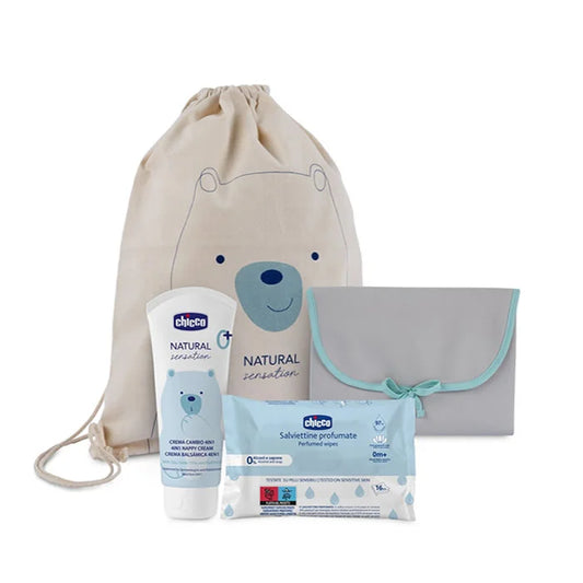 CHICCO CHICCO Natural Sensation Wickelset 4-teilig für Babypflege Kosmetik