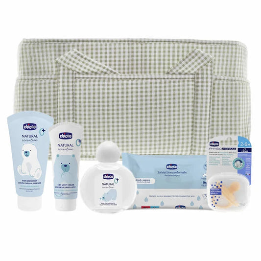 CHICCO CHICCO Green MimosBox Organizer Set 6-teilig Korb Aufbewahrung Kosmetik