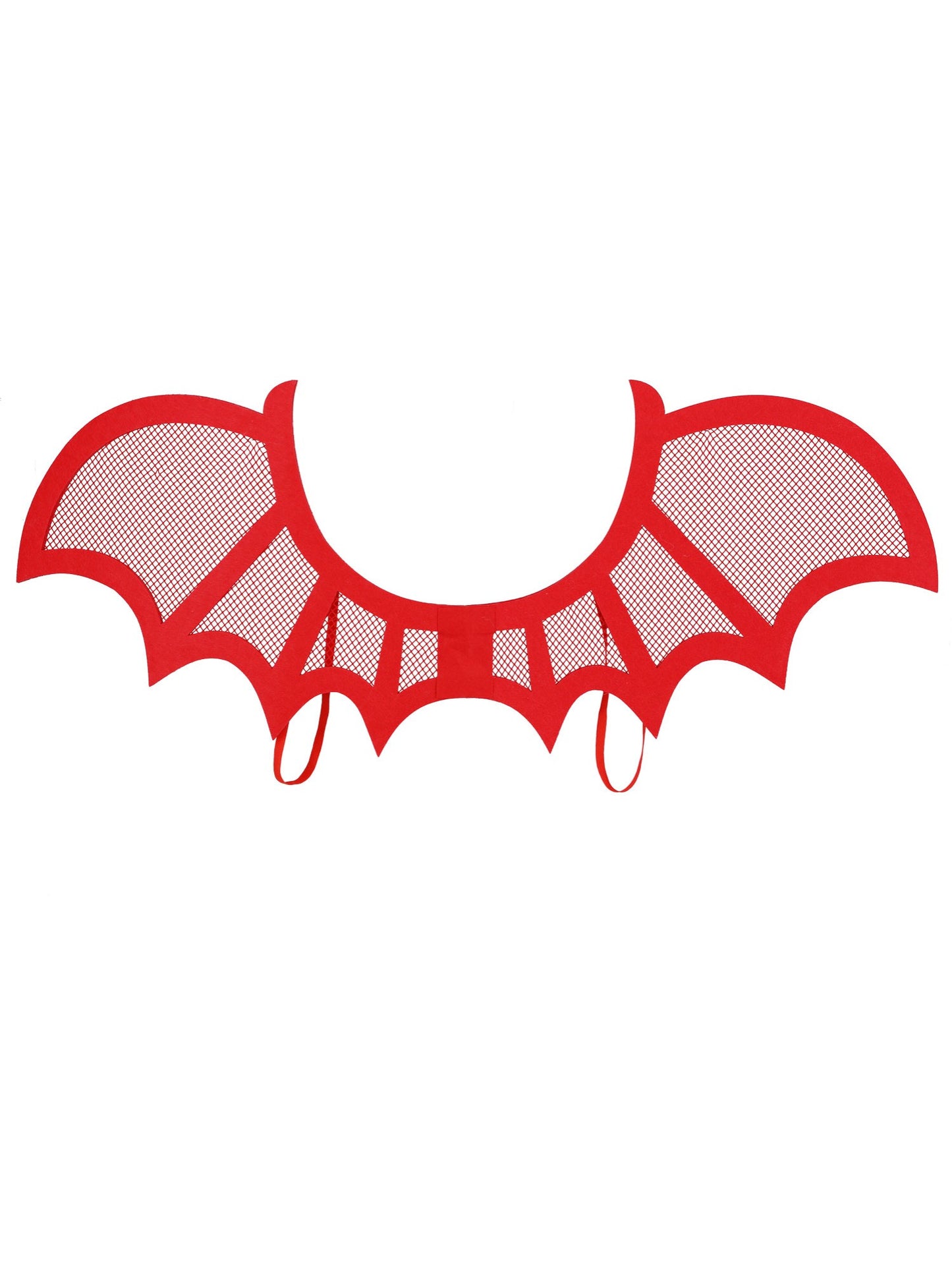 Smiffys schwarze Mesh-Teufelsflügel für Erwachsene, ca. 100 x 40 cm – Seitenansicht