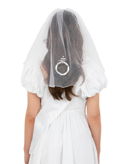 Smiffys Universal Bride Veil & Sash Kit AC für Unisex