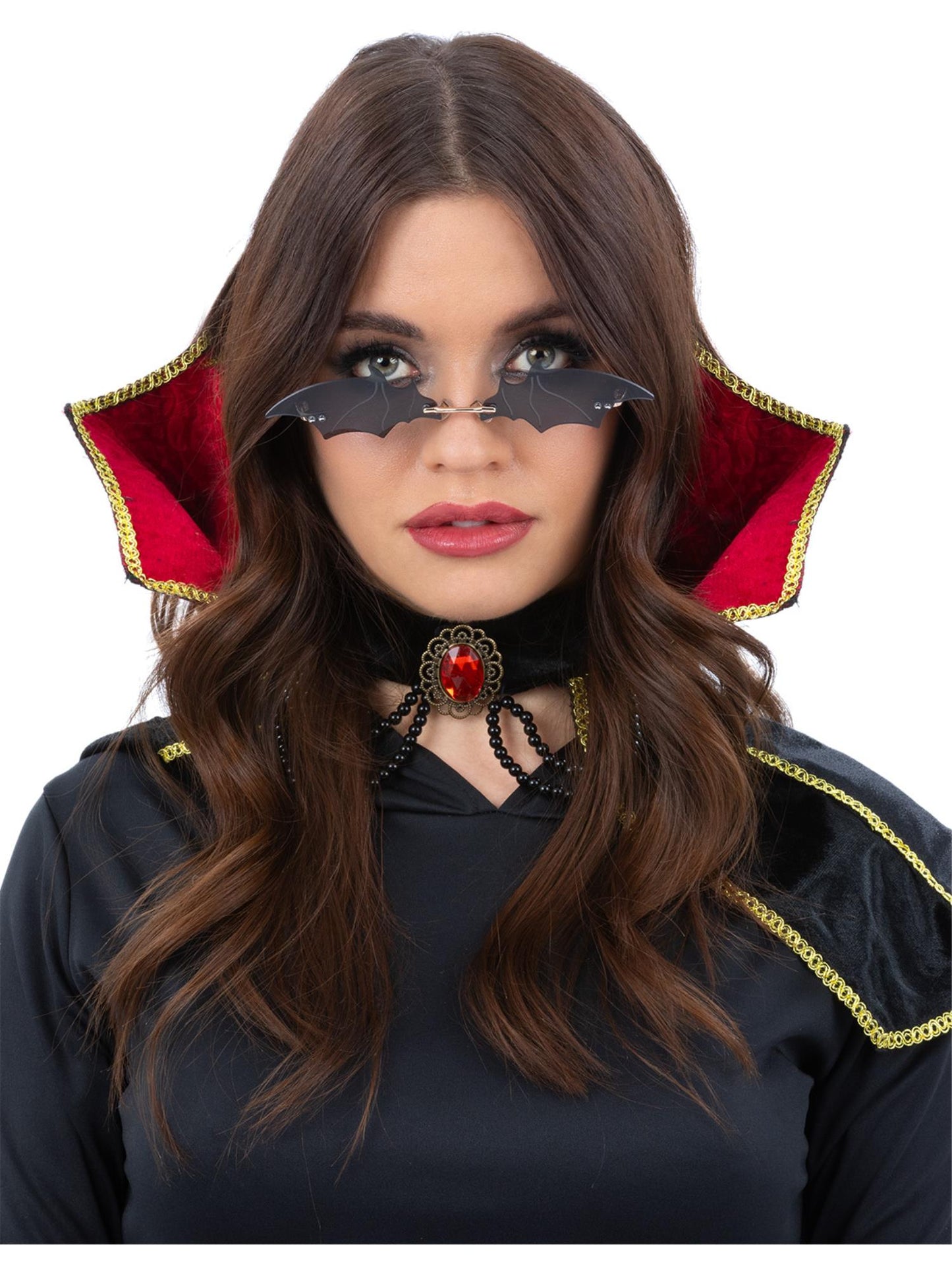 Smiffys Bat Specs, Black für Unisex