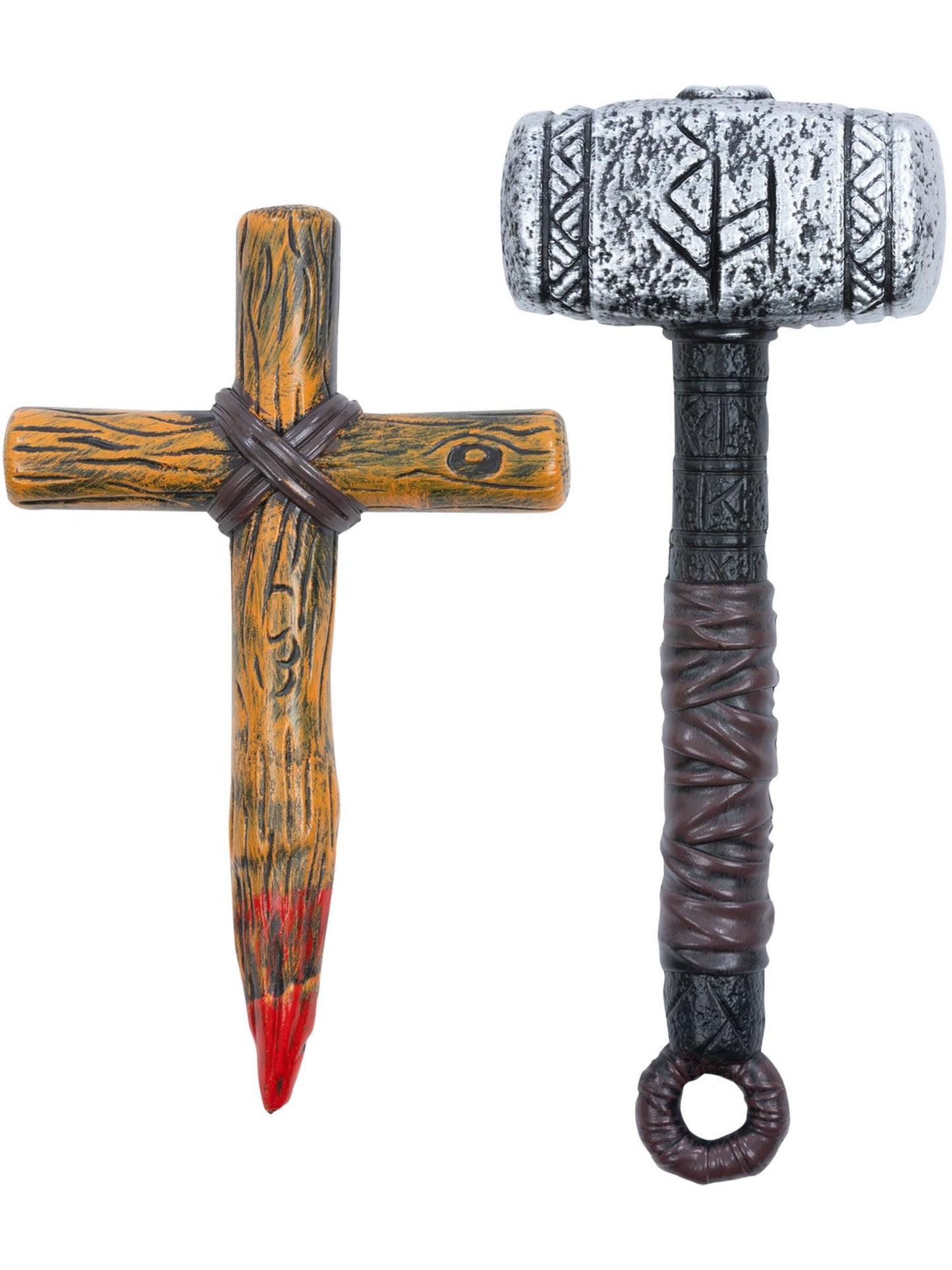 Smiffys Vampire Slayer Stake & Hammer Kit AC für Unisex