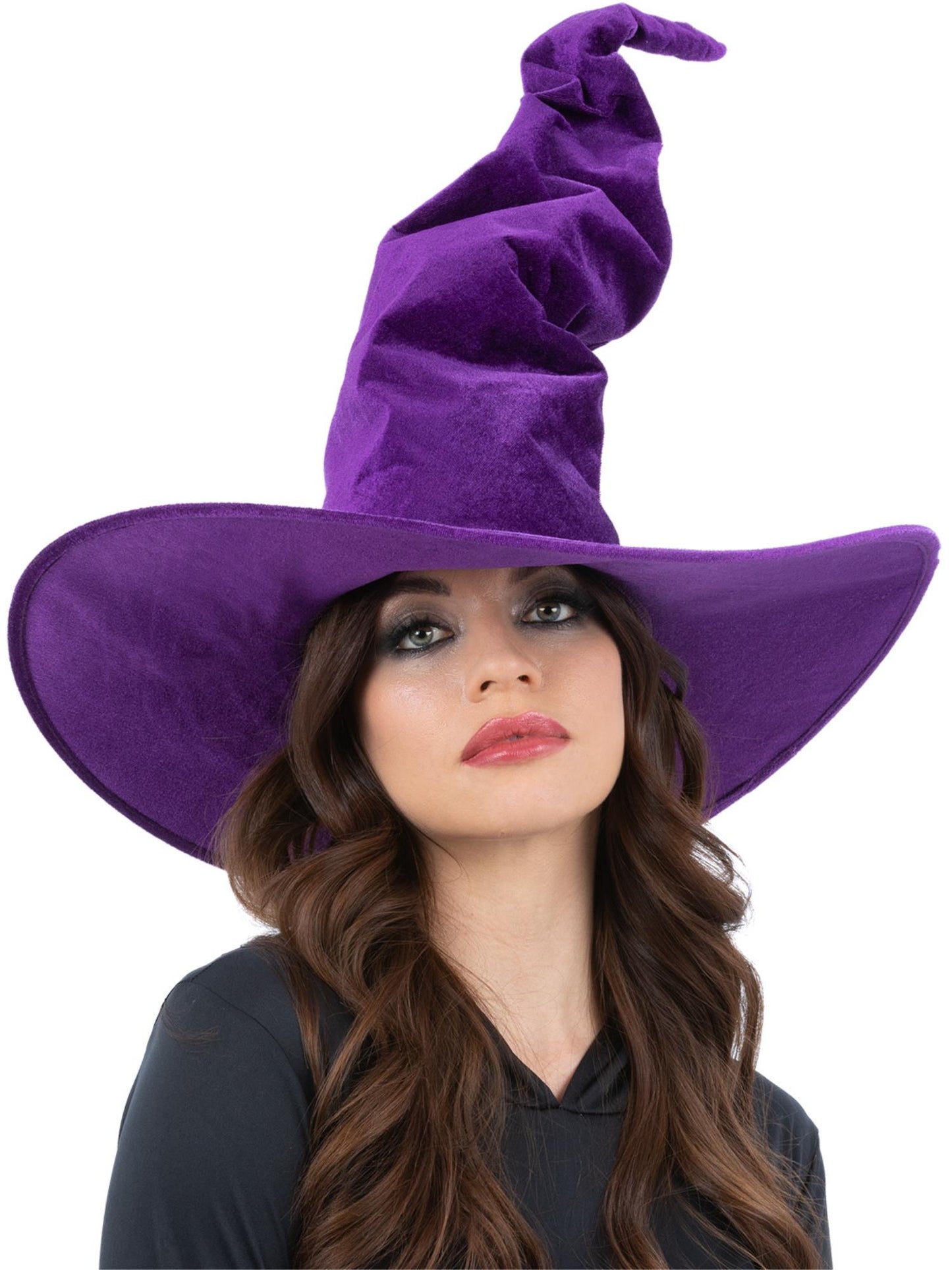 Smiffys Purple Velour Witch Hat violetter Velours Hexenhut für Erwachsene