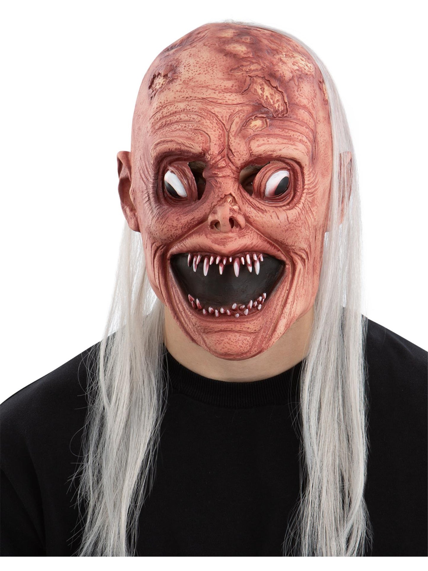 Smiffys Nightmare Smile Latexmaske in Beige für Erwachsene