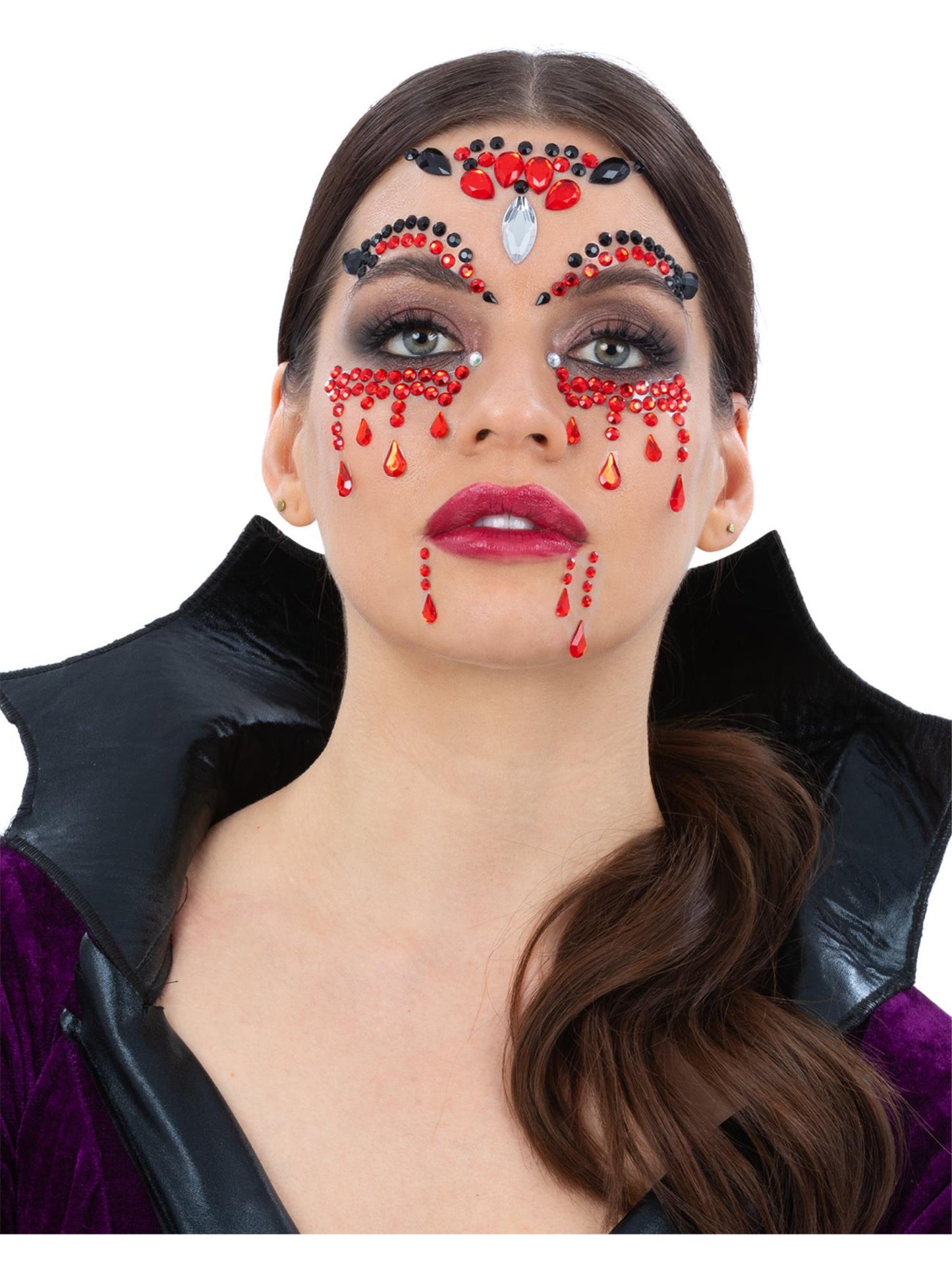 Smiffys Make-Up FX, Vampiress Face Jewels CD für Unisex