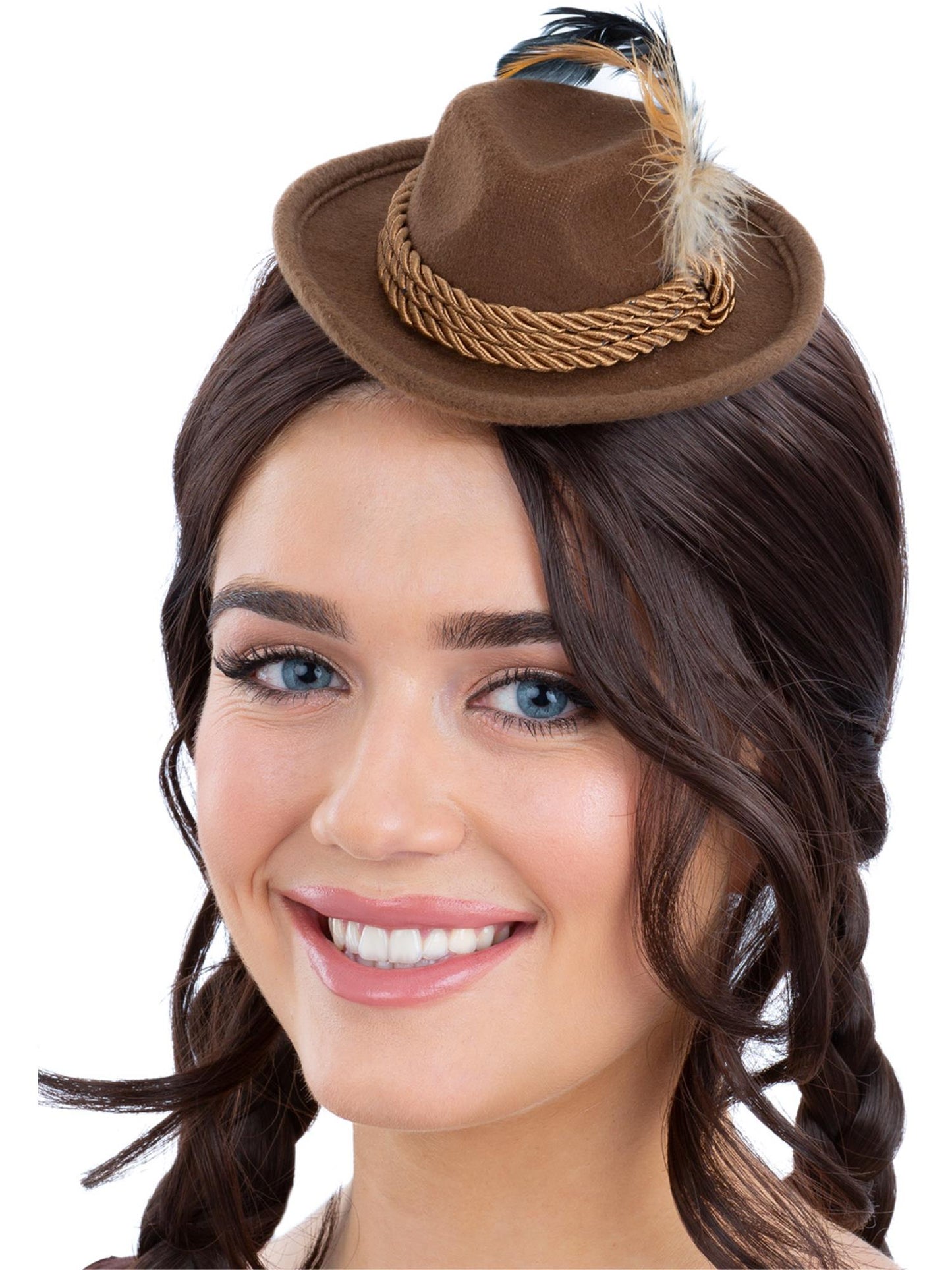 Smiffys Mini Bavarian Trenker Hat, Brown für Unisex