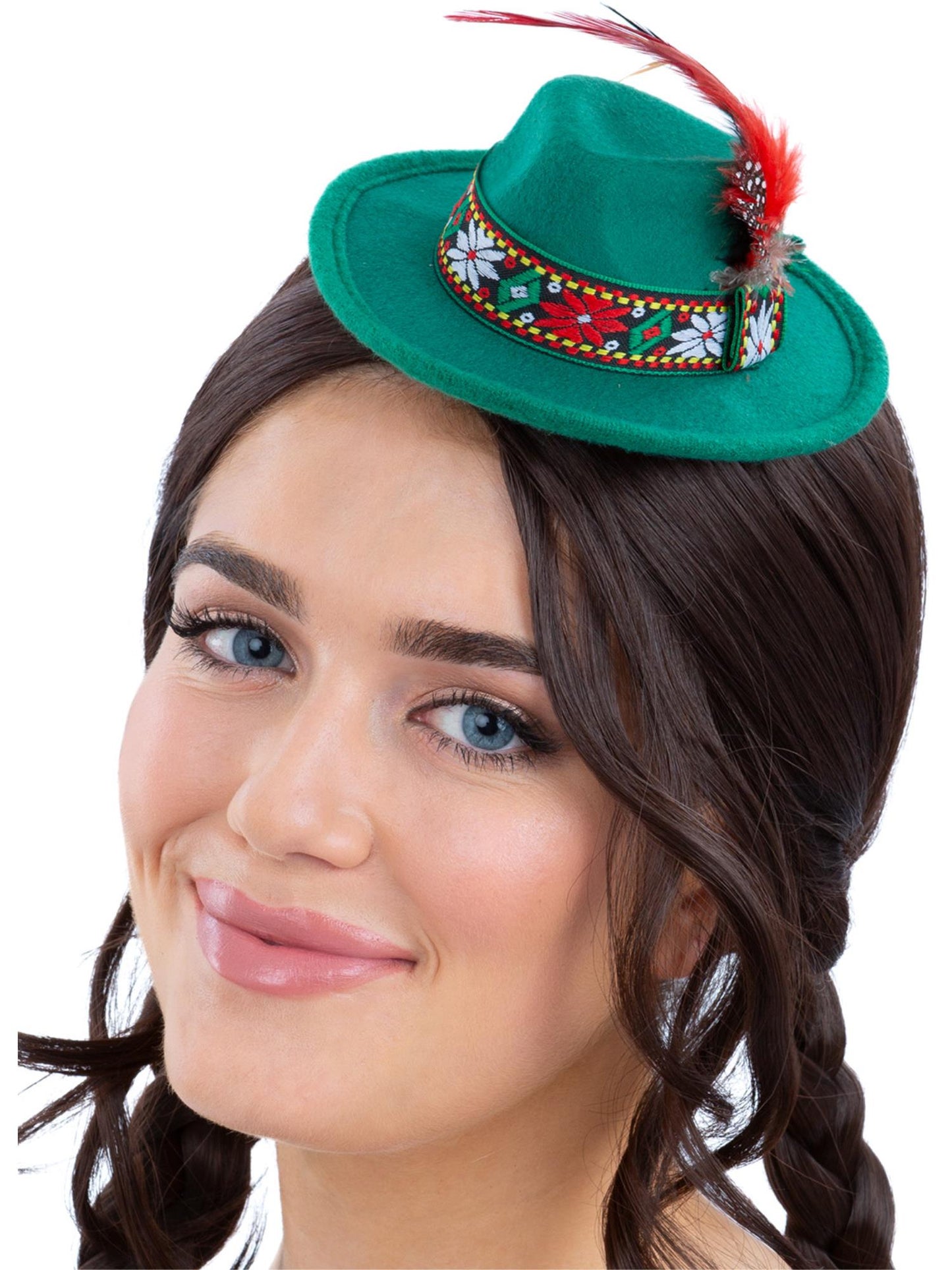 Smiffys Mini Bavarian Trenker Hat, Green für Unisex