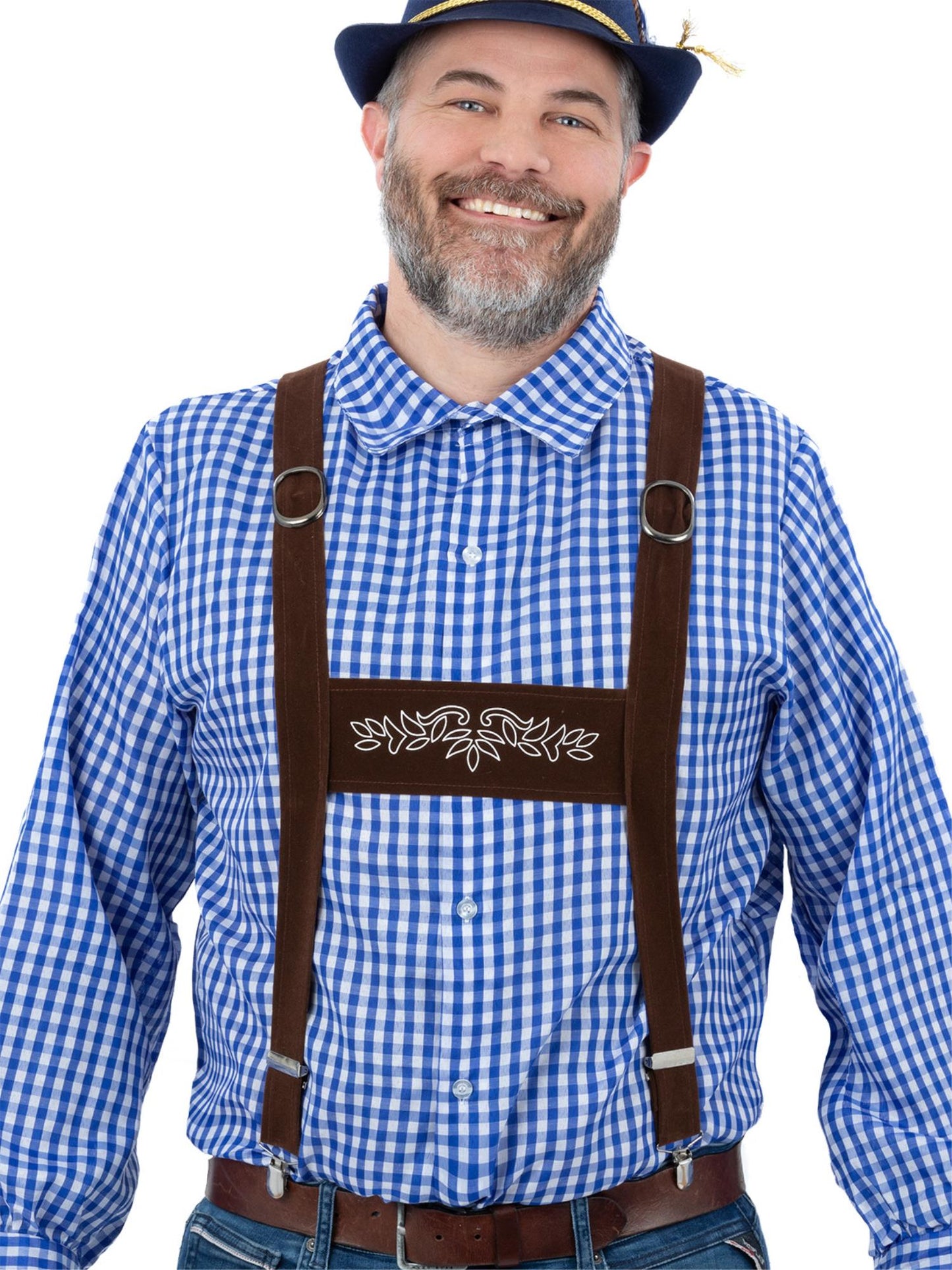 Smiffys braune Lederhosen-Braces für Erwachsene