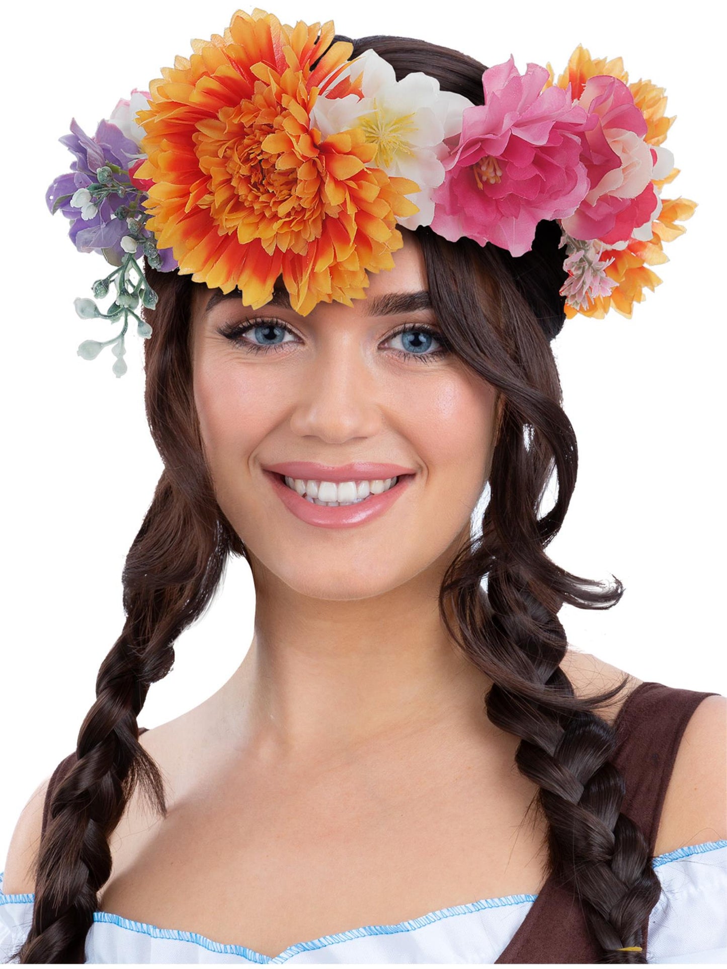 Smiffys Deluxe Mid Summer Bavarian Maiden Flower Crown HA für Unisex