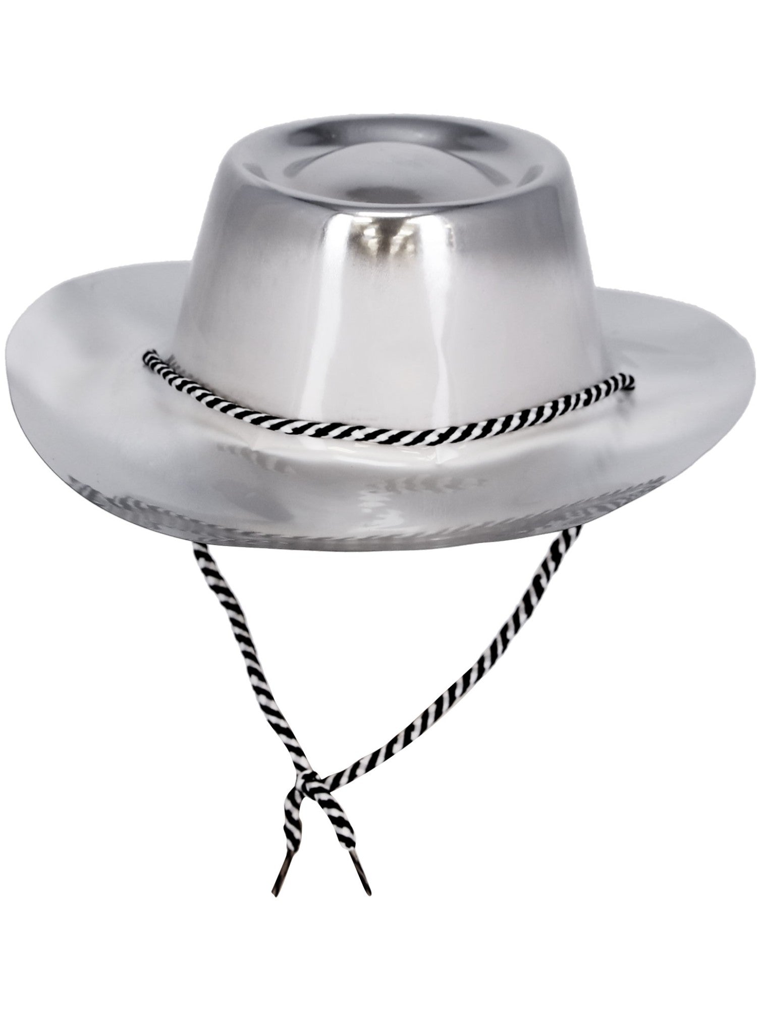 Smiffys Silver Metallic Cowboy Hat silberner Cowboyhut für Erwachsene – Detailansicht