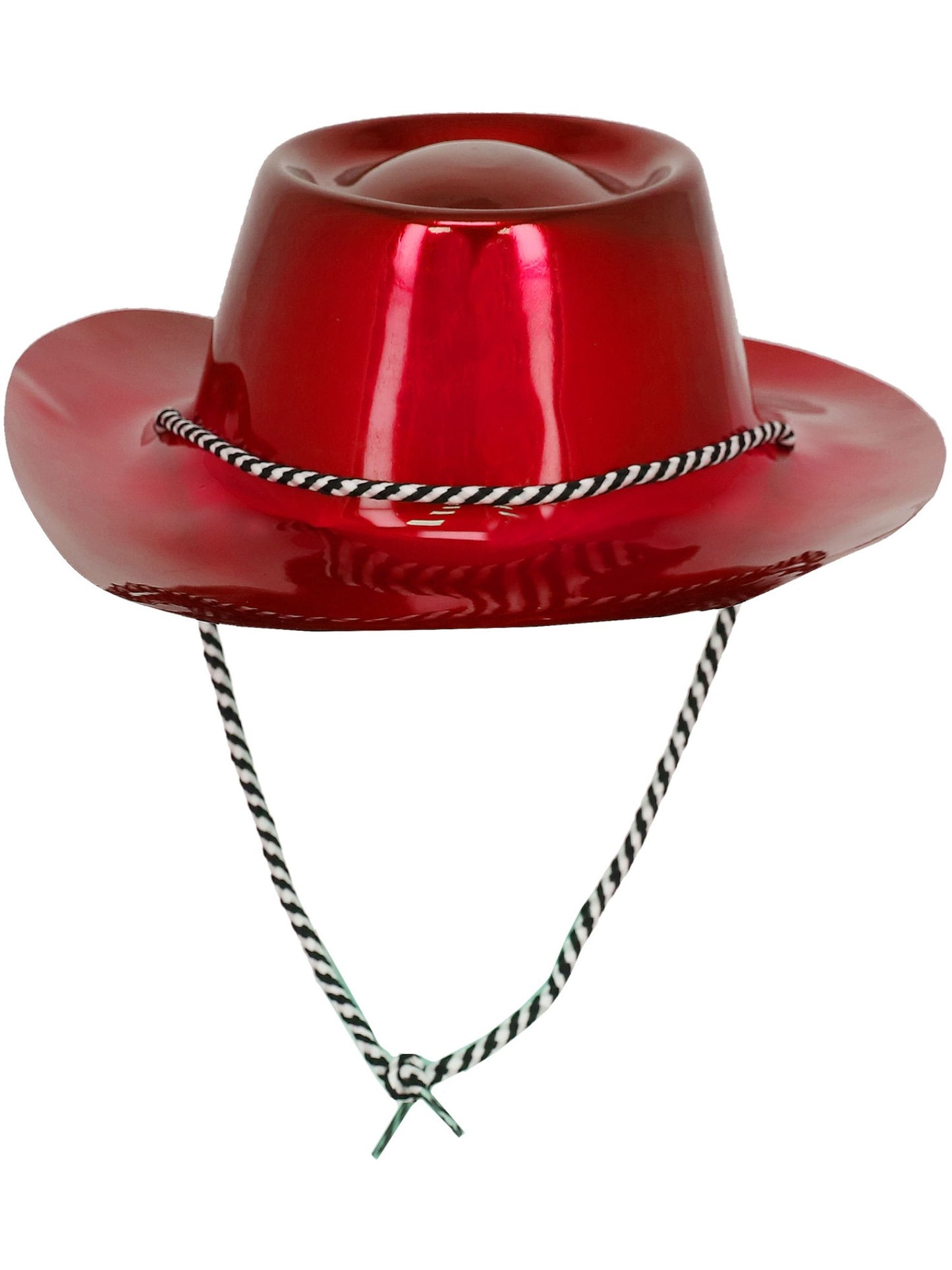 Smiffys roter Red Metallic Cowboyhut für Erwachsene und Unisex – Detailansicht