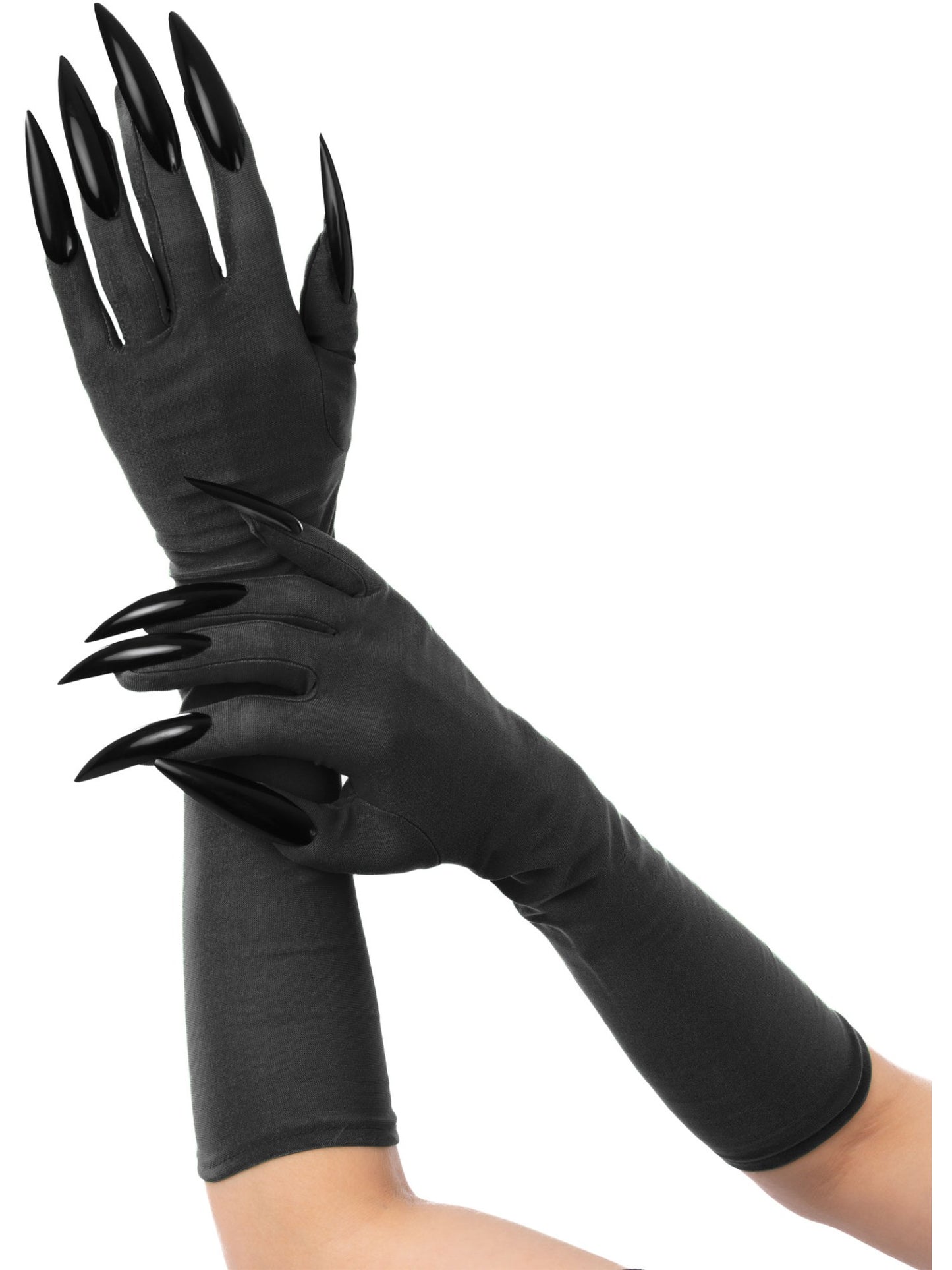Smiffys Black Cat Gloves with Black Claws für Damen