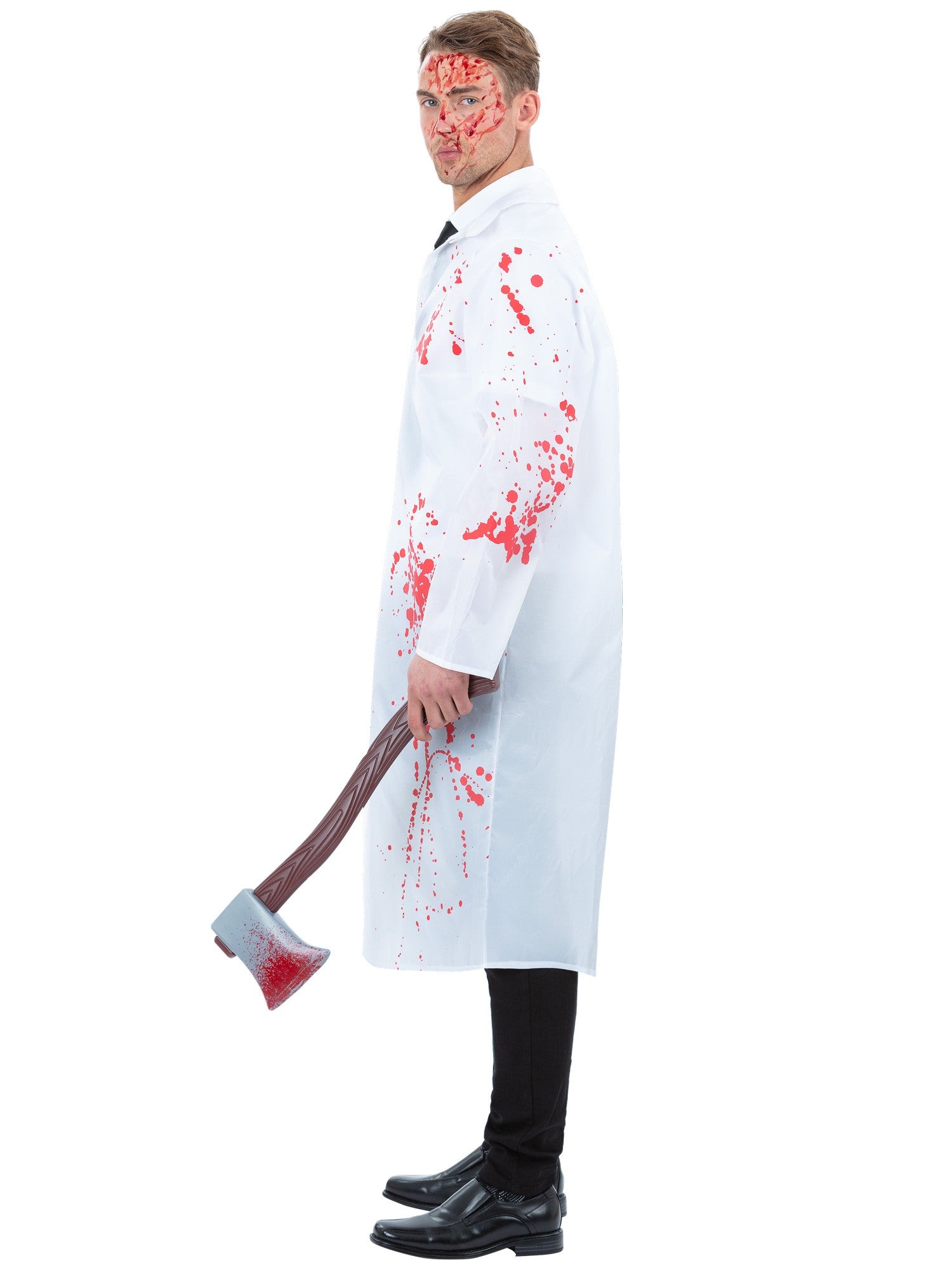 Smiffys American Killer Kit CS mit blutigem Poncho und Axt – Seitenansicht