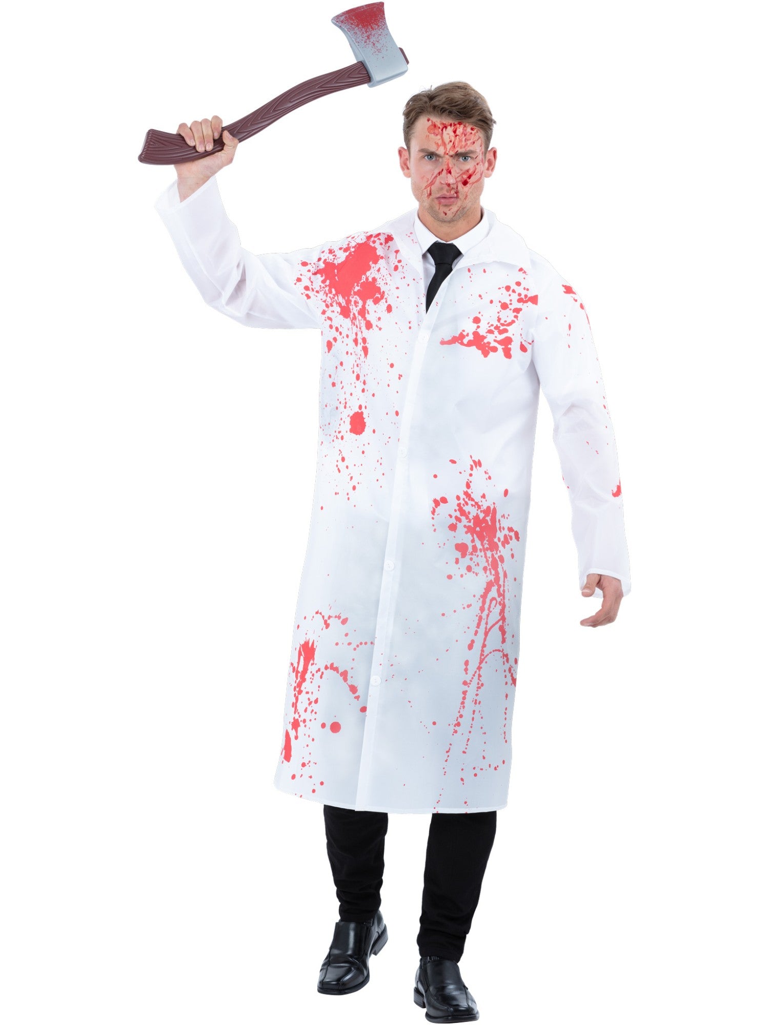 Smiffys American Killer Kit CS mit blutigem Poncho und Axt – Produktansicht